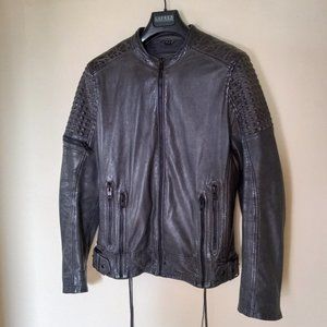 Mauritius Leather, Mahon lambskin collarless jacket